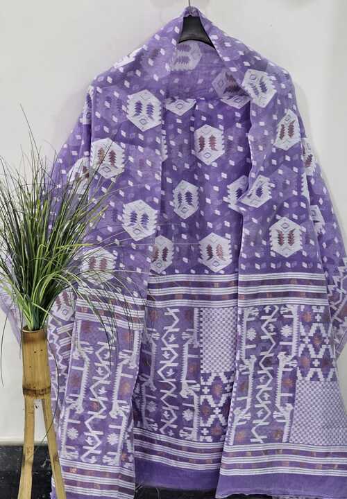 Purple color 2 pcs dhakai jamdani suit set