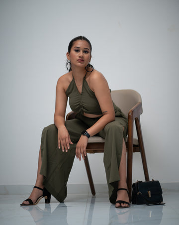 Olive green co-ord set