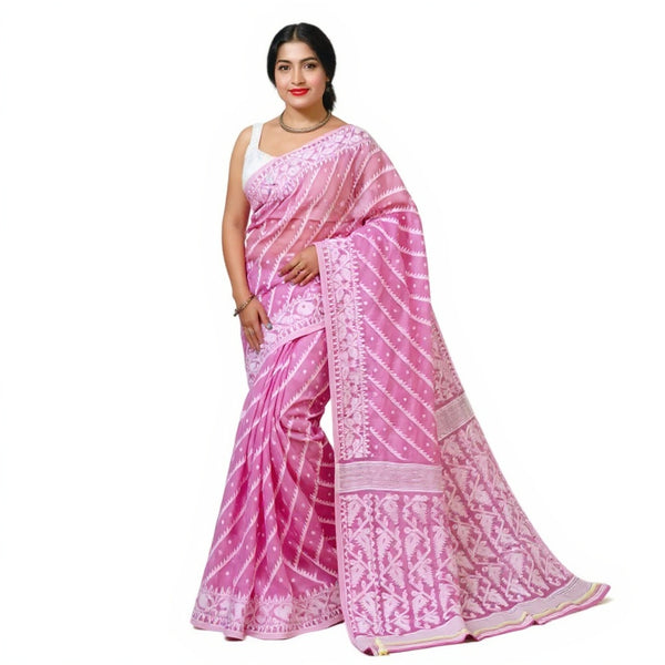 Light Pink color Jamdani