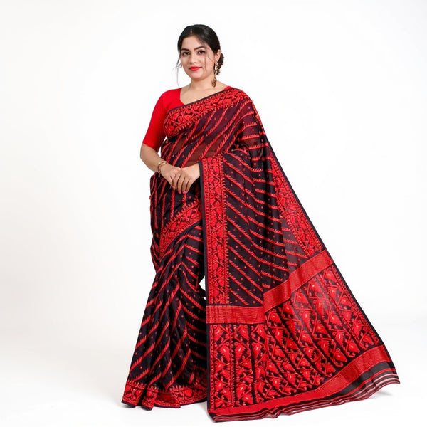 Black & Red colorJamdani