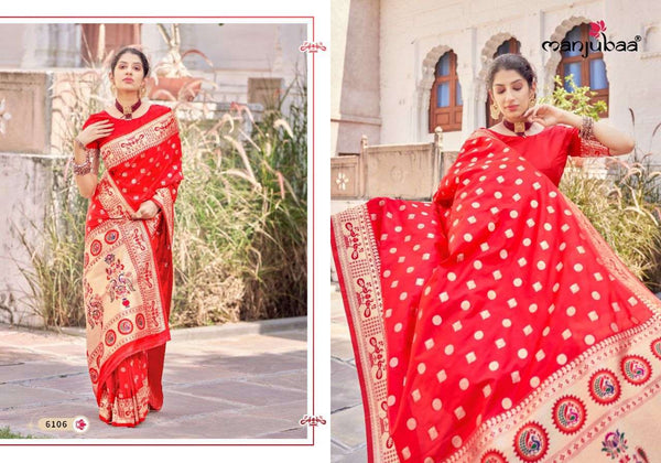 Exquisite Red Embellished Patola Silk Blend Saree | Zari Woven Party & Festive Wear with Unstitched Blouse Piece