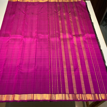 Magenta color kanjivaram handloom silk saree