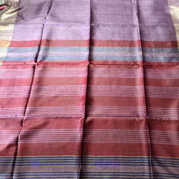 Purple Ghicha with multi color contrasting  Pallu - Sarikart Online